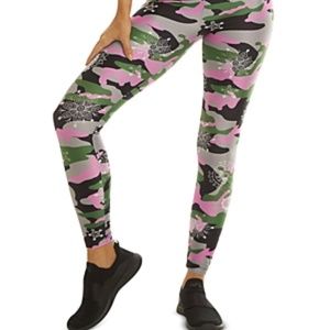 KORAL Pink and Green Print Leggings